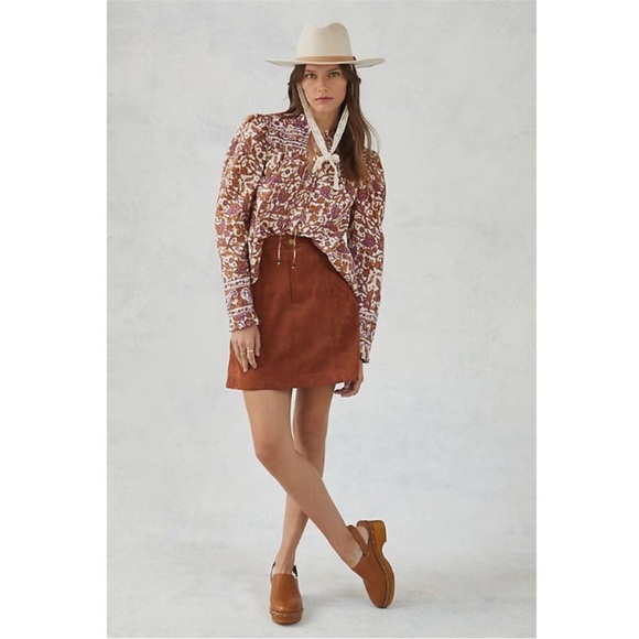 Love the Label Floral Paisley Puff Sleeve Peasant Blouse S - Picture 2 of 12